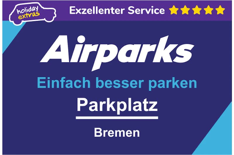 Wortmarke Airparks mit Slogan Einfach besser parken und Zusatz Parkplatz Bremen.